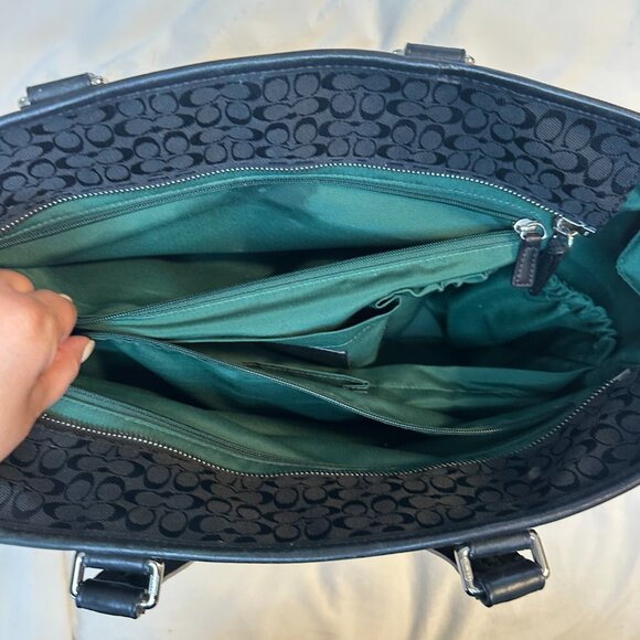 Coach Signature Multifunction Large Travel Tote Baby Diaper Bag - Picture 10 of 13